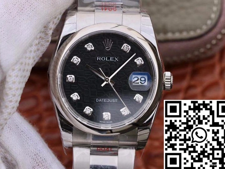 DJ Factory Black 116200 36mm Rolex Datejust Dial 0726